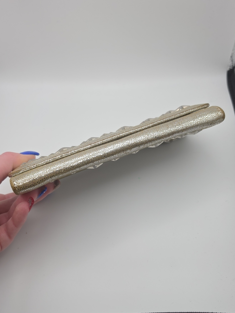 Jimmy Choo Star-Studded Silver Nino Metallic Silver Long Snap Wallet (EUC)🩶 - Picture 7 of 13